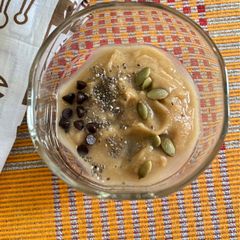 A picture of Sapodilla peanut butter smoothie.