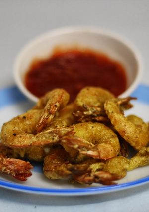 A picture of Golden Fried Prawns.