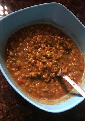 A picture of Imli moong dal.