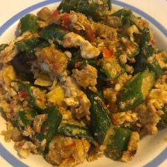Stir-fry Okra and Eggs A picture of Stir-fry Okra and Eggs.