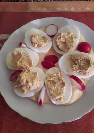 Töltött tojás recept fotója
