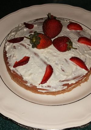 Una foto de Pastel de fresa natural