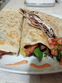 A picture of Grilled Meat Burritos.
