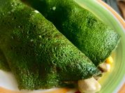 Una foto de panqueques de espinaca
