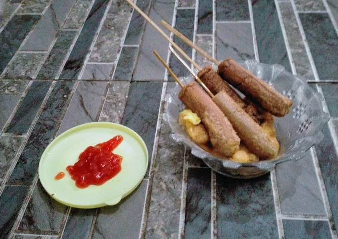 Sote goreng (sosis telur goreng)