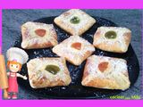 Pastelitos de hojaldre rellenos de crema pastelera