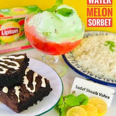 A picture of Watermelon Green Tea Sorbet.