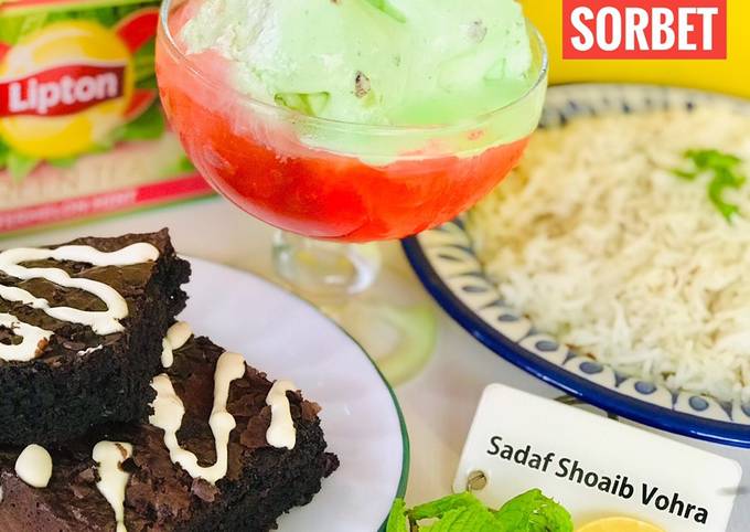 Watermelon Green Tea Sorbet Recipe By Sadaf Shoaib Vohra Cookpad