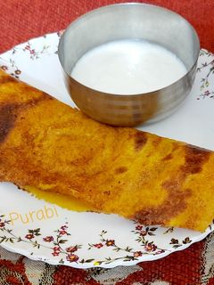 কুমড়ো রাভা ধোসা(Pumpkin rava dosa recipe in bengali) রেসিপির প্রধান ছবি