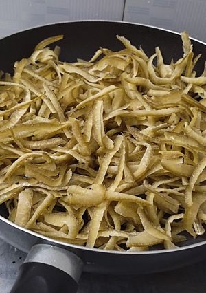 Hình của món Mứt vỏ bưởi.