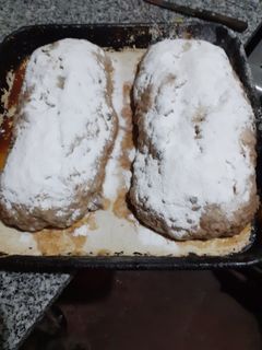 Una foto de Stollen o Chrisstollen (Pan de Navidad Aleman)