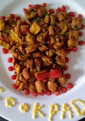 A picture of Spicy Bread poha.
