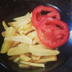 A picture of Simple Homemade Fries #throwbackthursdayone.