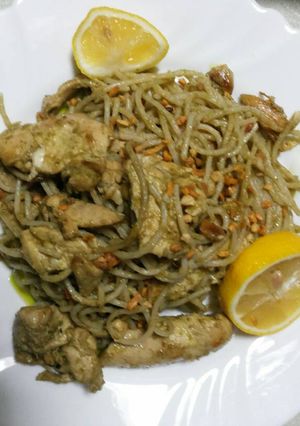 A picture of Easy Chicken Pesto Pasta.