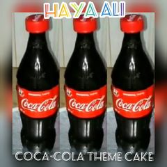 Coca-Cola theme cake A picture of Coca-Cola theme cake.