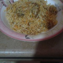 A picture of Chicken biryani.