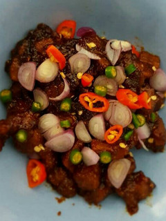 Foto resep Daging sapi gongso / sate goreng