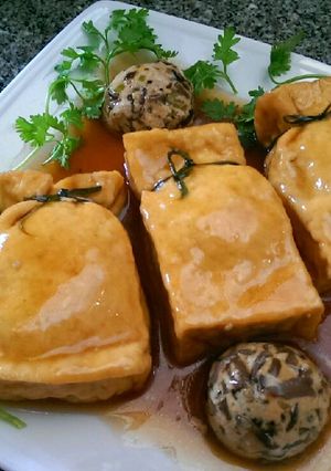 Hình của món Đậu Hủ Bao Bố Chay.