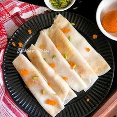 Patishapta Pithe with Motichoor Laddu Stuffing - Bengali Fusion style dessert A picture of Patishapta Pithe with Motichoor Laddu Stuffing - Bengali Fusion style dessert.