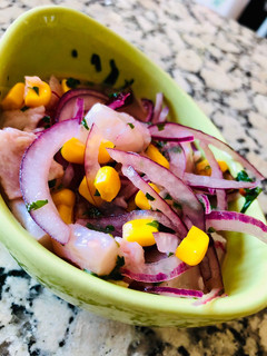 Una foto de Ceviche de perca