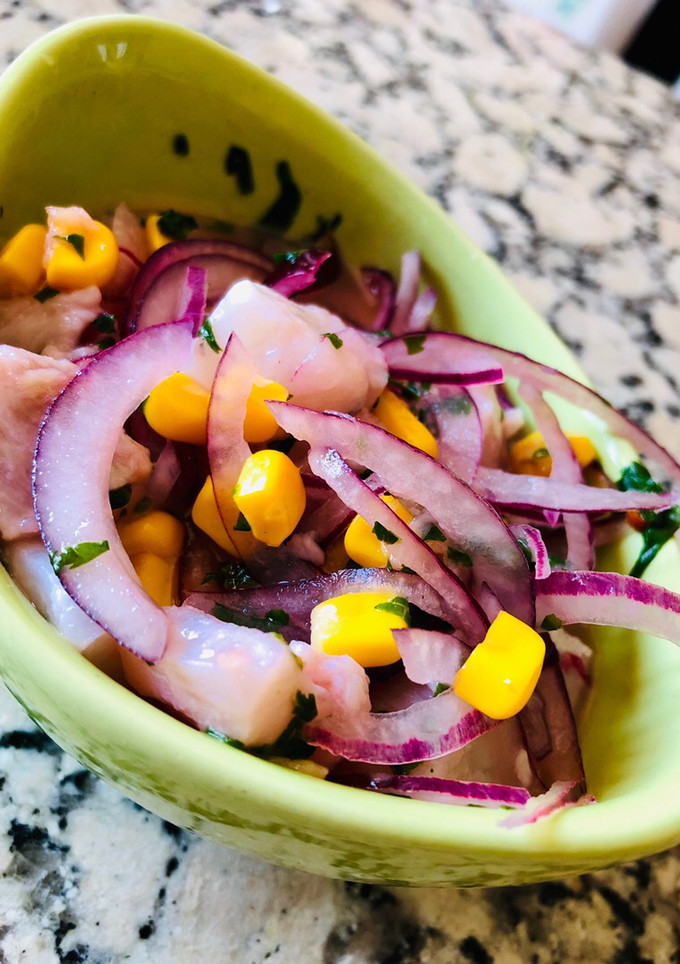 Una foto de Ceviche de perca