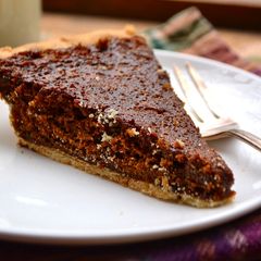 A picture of Old Fashioned Molasses Pie.