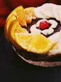 Mix fruit caramalized carrot cake