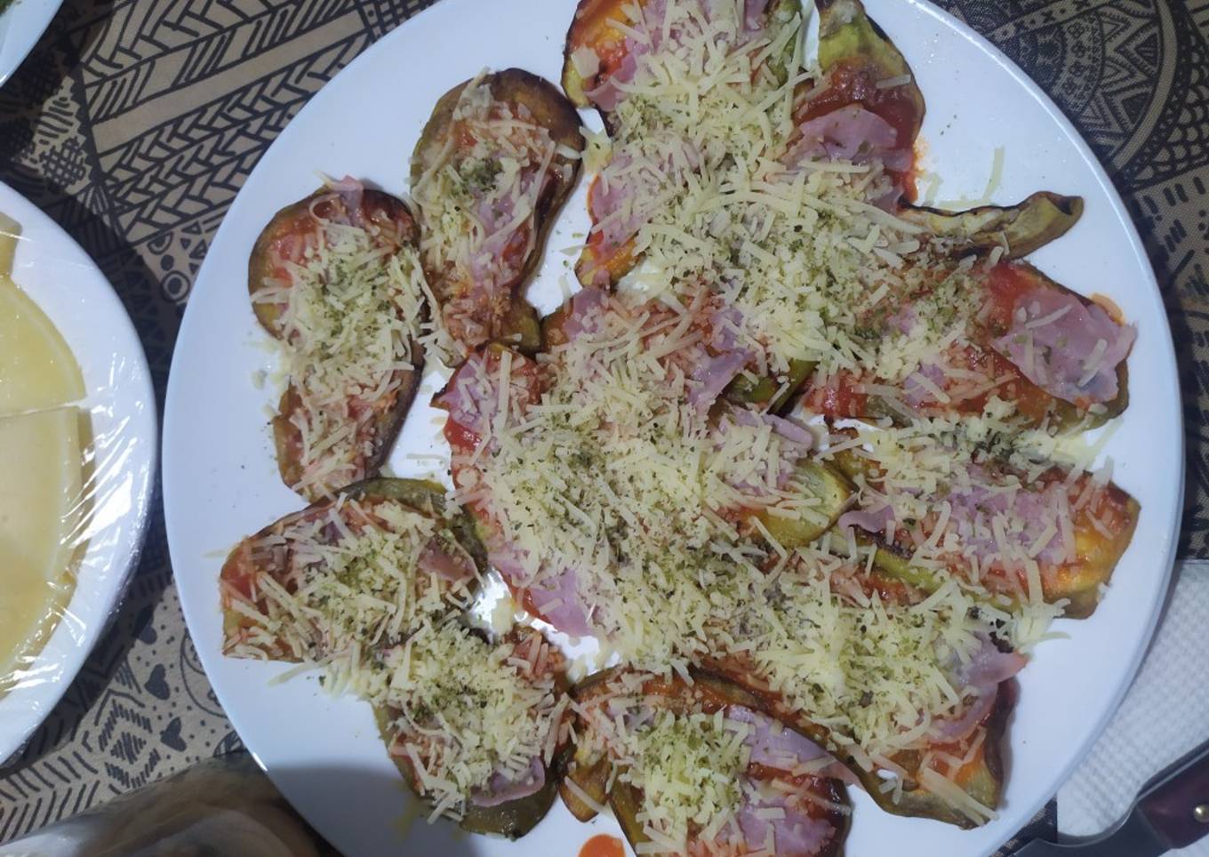 Mini pizzas de berenjena