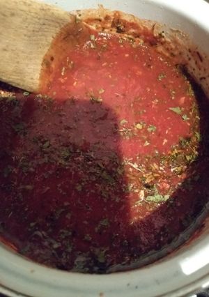 Una foto de Salsa para pizza
