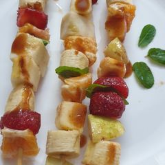 A picture of Tangy fruit shashlik.