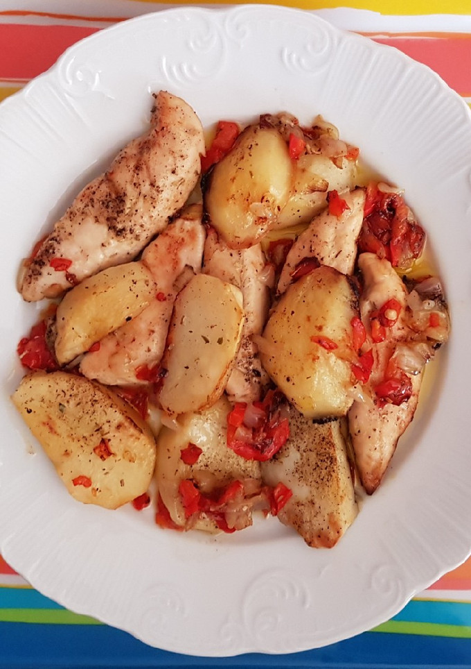 Una foto de Solomillo de pollo al horno