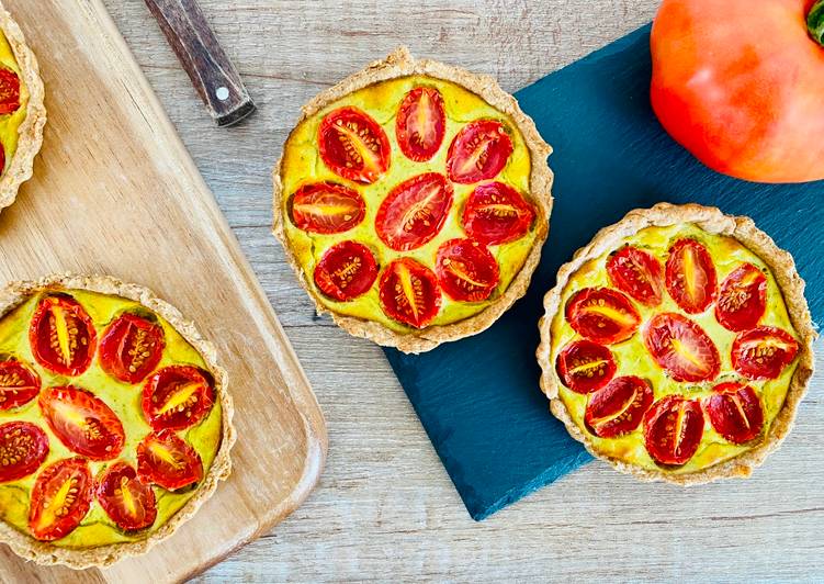 Tartelettes tomates-ricotta/pesto