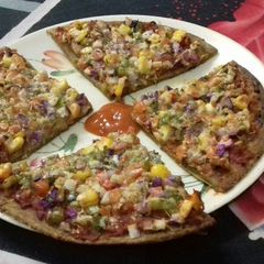 A picture of Paratha pizza.