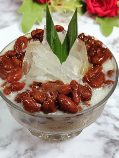 Foto resep Es kacang merah jelly kelapa