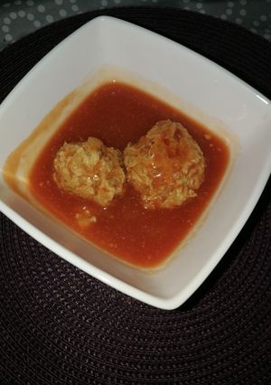 Diétás paradicsomos húsgombóc recept fotója