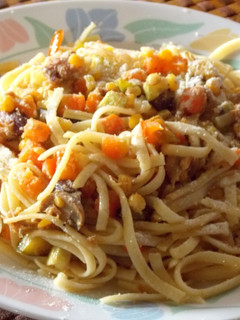 Una foto de Pasta con vegetales