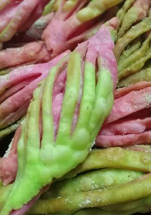 A picture of #crispy karela#કલર ફૂલ ક્રિસ્પી કરેલા.