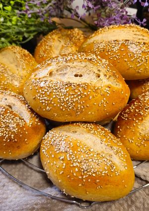 Szezámmagos szendvics vekni (teljes kiőrlésű) recept fotója