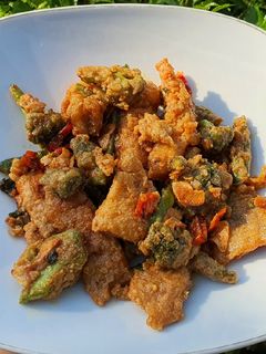 Foto resep Ikan dori salted egg dengan buncis dan brokoli