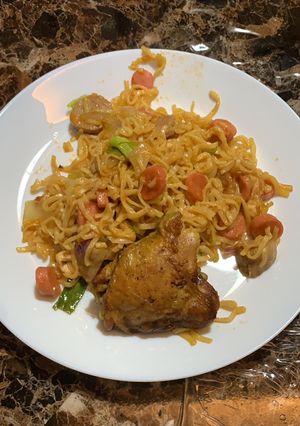 Foto resep Mie goreng Sosis Wortel kesukaan anak anak