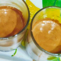 A picture of Dalgona coffee hot version.