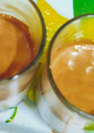 A picture of Dalgona coffee hot version.