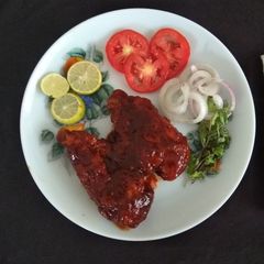 A picture of BBQ Fried Cheesy Chicken.