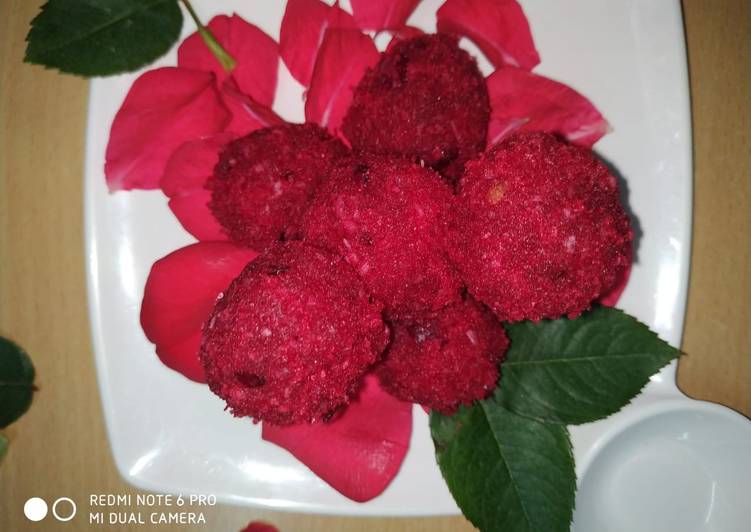 Rose Coconut Ladoo