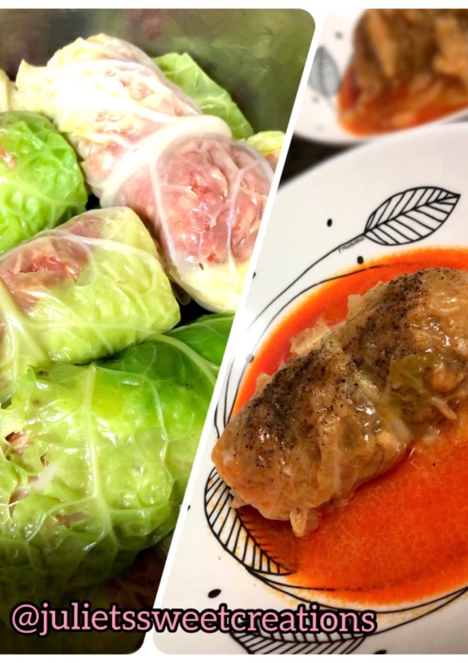 Una foto de Sarma de col repollo relleno de carne picada - recetas de mamá👩🏼