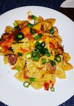 A picture of Spicy Sausage Pasta Skillet .