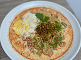 Mie rasa Ayam Geprek kuah Susu