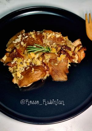 A picture of Baked Chicken Strips with Mushrooms.