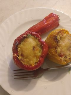 Mediterrán töltött paprika recept fotója
