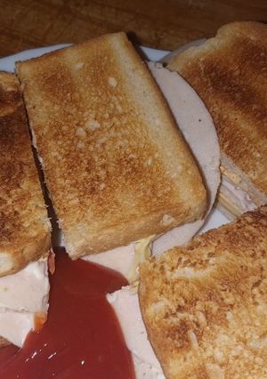 A picture of My Turkey cheese sambo.